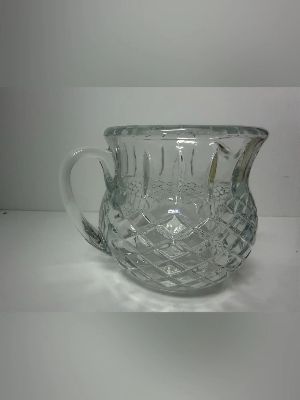 Crystal Squat Pitcher with Diamond-Cut Pattern - Home Dining
